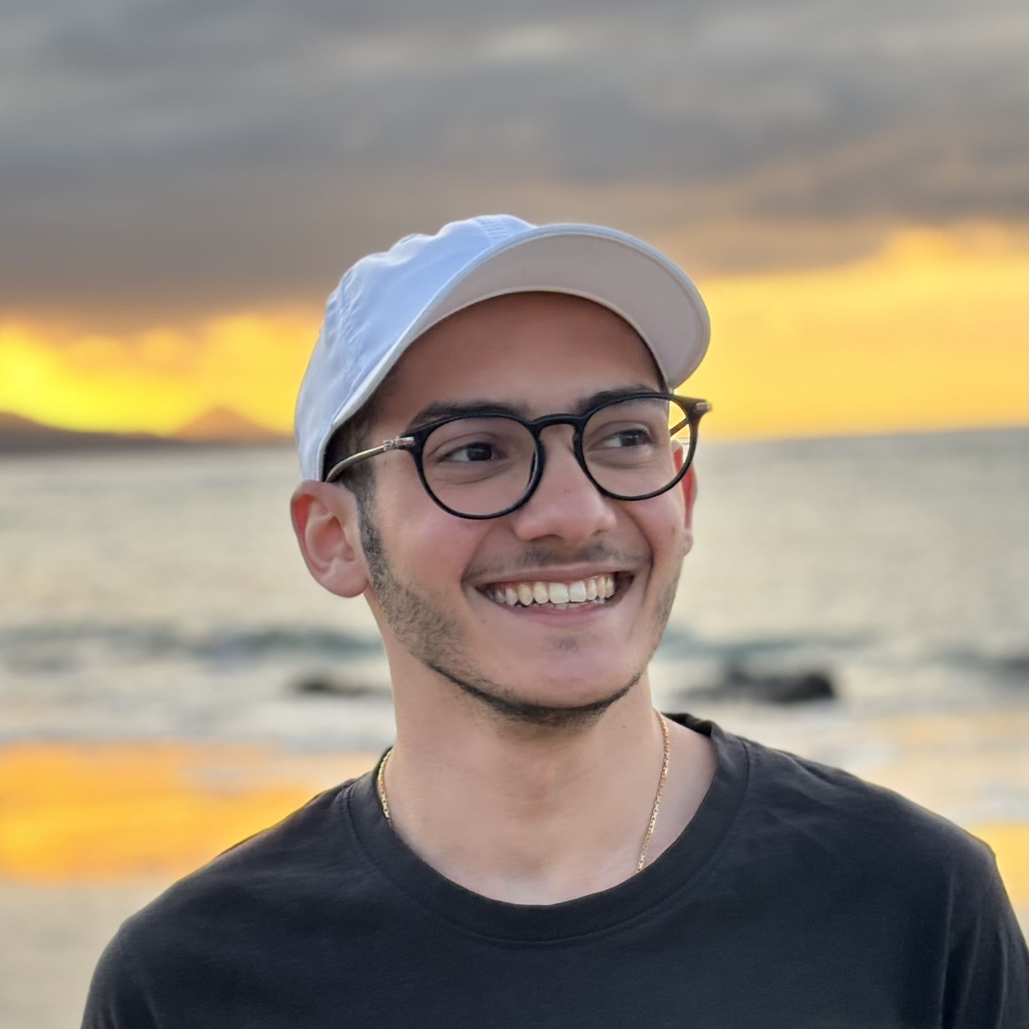 Portrait of Alessio Aretano at sunset